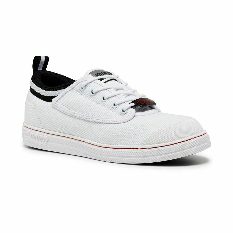 Volley Safety Steel Cap Mens Black Grey White Toe Caps Volleys Work Lace Shoes