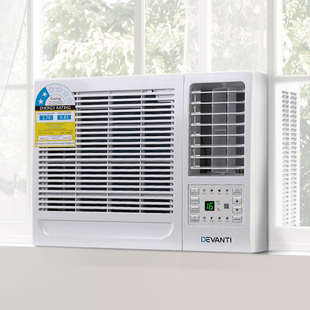 Devanti Window Air Conditioner Portable 2.7kW Wall Cooler Fan Cooling Only