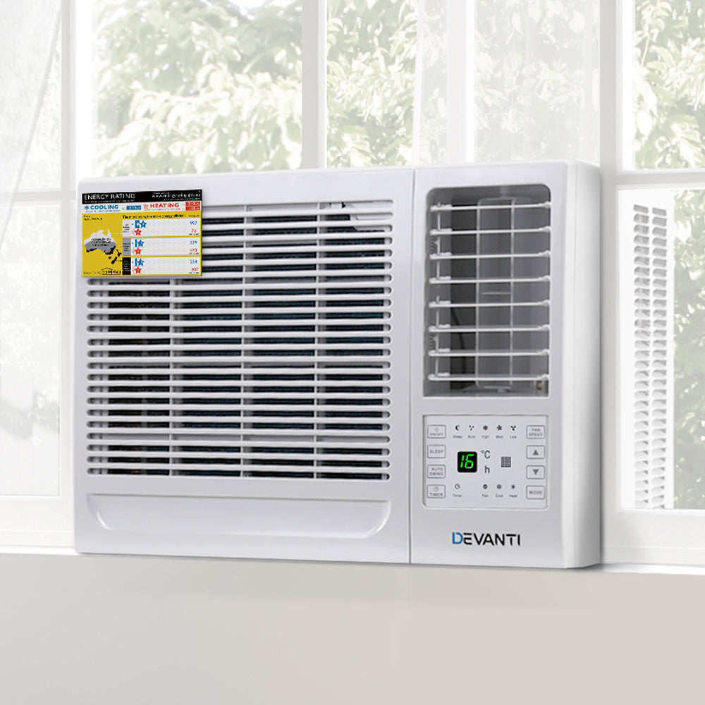 Devanti Window Air Conditioner Portable 2.7kW Wall Cooler Fan Cooling Only