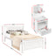 Artiss King Single Bed Frame and Bedside Table White