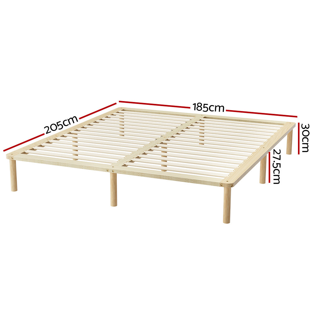 Artiss Bed Frame King Size Wooden Base Mattress Platform Timber Pine AMBA