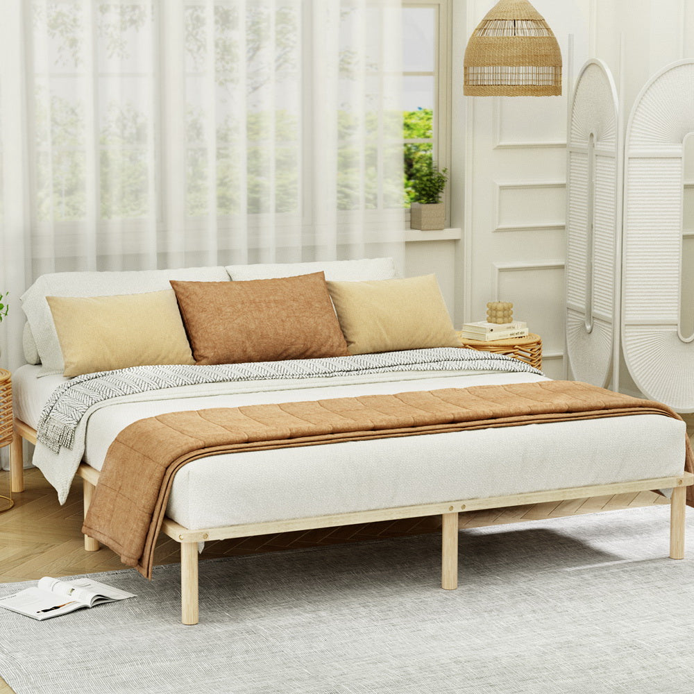 Artiss Bed Frame King Size Wooden Base Mattress Platform Timber Pine AMBA