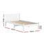 Artiss Bed Frame King Single Size Wooden White SOFIE
