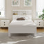 Artiss Bed Frame King Single Size Wooden with 2 Storage Drawers White