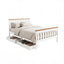 Artiss Bed Frame Double Size Wooden Platform with 2 Storage Drawers White PONY