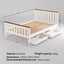 Artiss Bed Frame Double Size Wooden Platform with 2 Storage Drawers White PONY