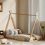 Artiss Bed Frame Wooden Kids House Single Frame Oak ENID