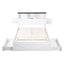 Artiss Queen Bed Frame with Storage Drawers White Platform Bedframe with Bookcase Headboard Charging Station Led Light