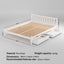 Artiss Bed Frame Double Size Wooden Platform with 2 Storage Drawers White SOFIE