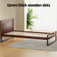 Artiss Bed Frame King Single Size Wooden Walnut WITTON