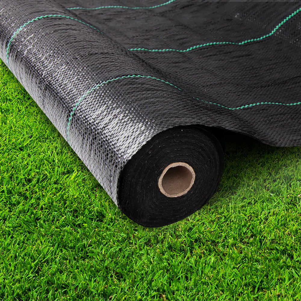 Instahut 1.83m x 30m Weedmat Weed Control Mat Woven Fabric Gardening Plant PE