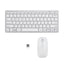 Wireless Keyboard and Mouse Combo Bluetooth Set for PC Laptop Phone Tablet 78 Keys White