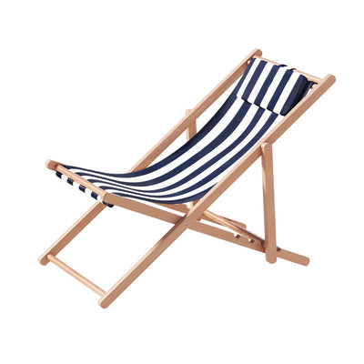 Gardeon Outdoor Furniture Sun Lounge Beach Chairs Deck Chair Folding Wooden Patio