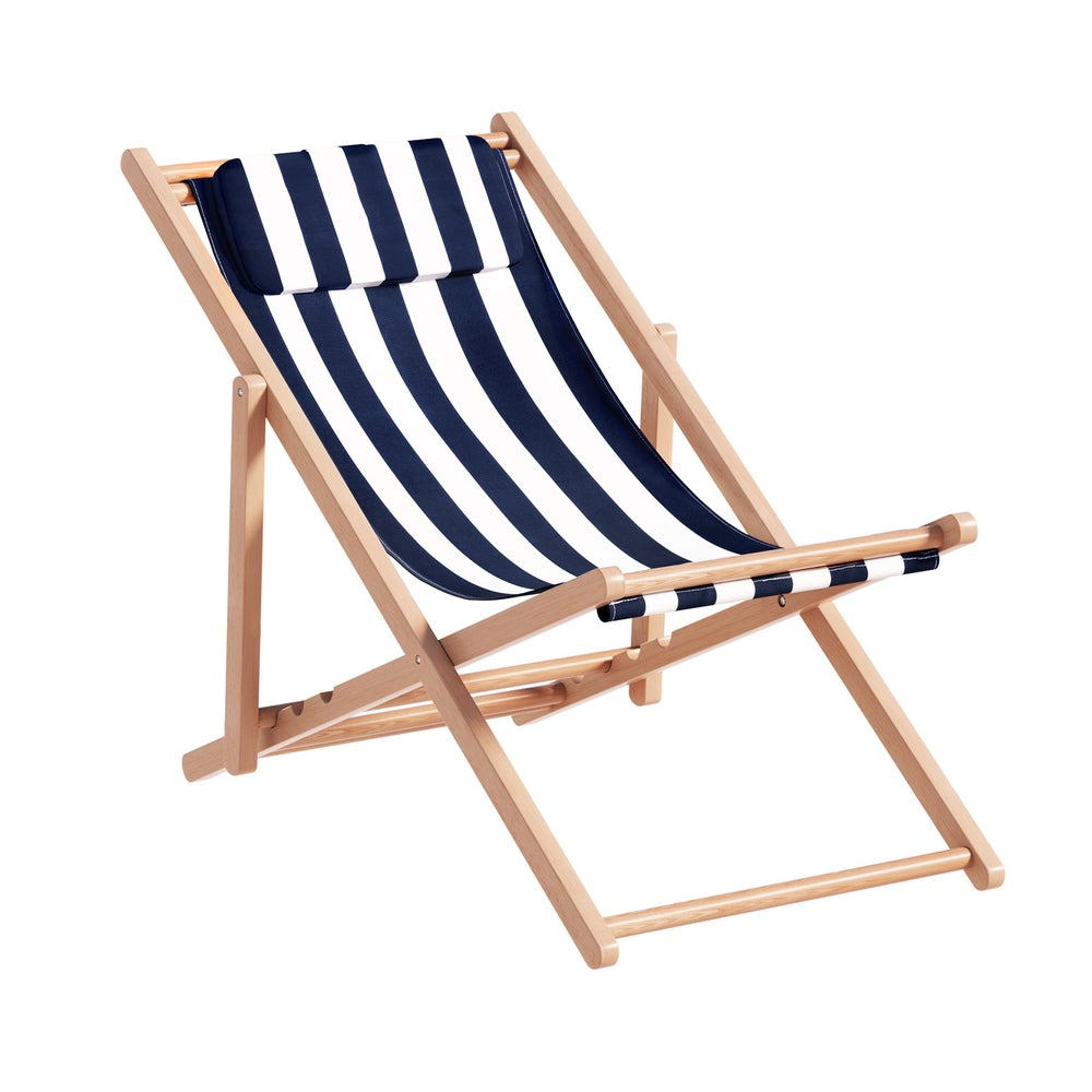 Gardeon Outdoor Furniture Sun Lounge Beach Chairs Deck Chair Folding Wooden Patio