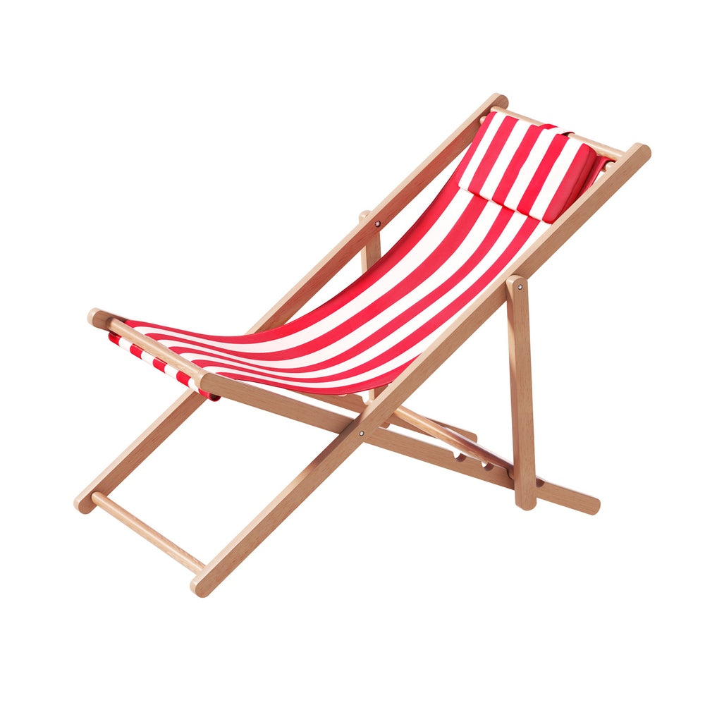 Gardeon Outdoor Furniture Sun Lounge Wooden Beach Chairs Deck Chair Folding Patio