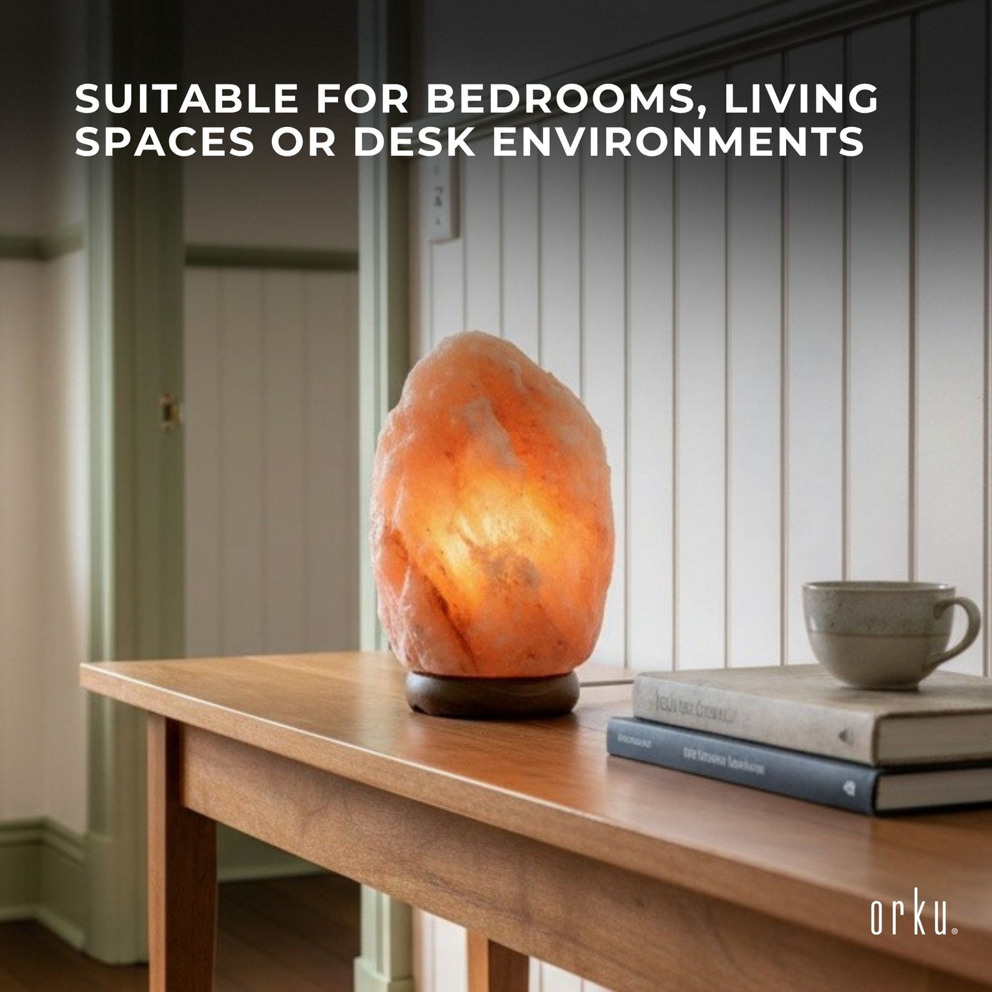 Orku Himalayan Pink Salt Lamps - All Sizes - Natural Rock Shape Night Light