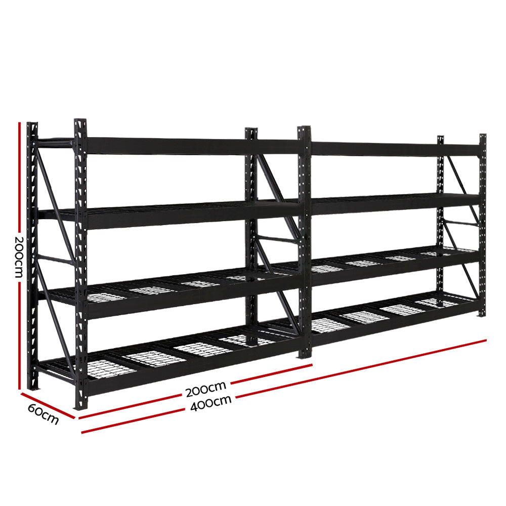 Giantz 4MX2M Garage Shelving Warehouse Rack Pallet Racking Storage Steel