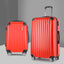 Wanderlite 20-28 Inch Luggage 2Set with TSA Lock Spinner Carry On Hard Shell Travel Suitcase Luggage Case Red