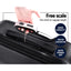 Wanderlite 20 Inch Luggage with Zipper Lock Travel Suitcase Carry On Hard Shell Luggage Case Black