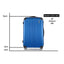 Wanderlite 28 Inch Luggage with TSA Lock Spinner Carry On Hard Shell Travel Suitcase Luggage Case Blue