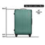 Wanderlite 28'' Luggage Travel Suitcase Set TSA Carry On Hard Case Green