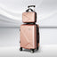 Wanderlite 2Set 20 Inch Luggage Case with 12 Inch Handheld Luggage Box Hard Shell Travel Suitcase TSA Lock Rose Gold