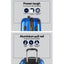 Wanderlite 2pc Luggage Trolley Suitcase Sets Travel TSA Hard Case Blue