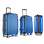 Wanderlite 3 Set Luggage 20-24-28 Inch with Zipper Lock Carry On Hard Shell Travel Suitcase Luggage Case Blue