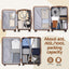 Wanderlite 5pcs Luggage Suitcase Set Trolley Travel TSA Lightweight Hard Case Black Brown