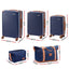 Wanderlite 5pcs Luggage Suitcase Set Trolley Travel TSA Lightweight Hard Case Navy Brown