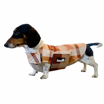 Waterproof Dog Jacket Rain Coat - Water Wind Resistant Small Vest - Caramel