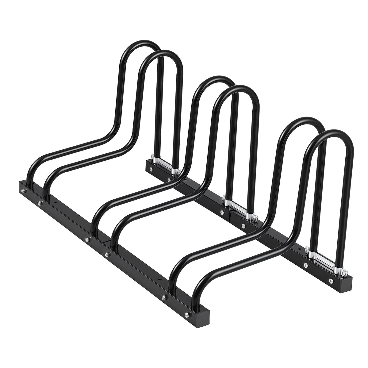 Weisshorn 3 Bike Floor Stand Rack Fits 20"-29" MTB Tires for Garage Storage