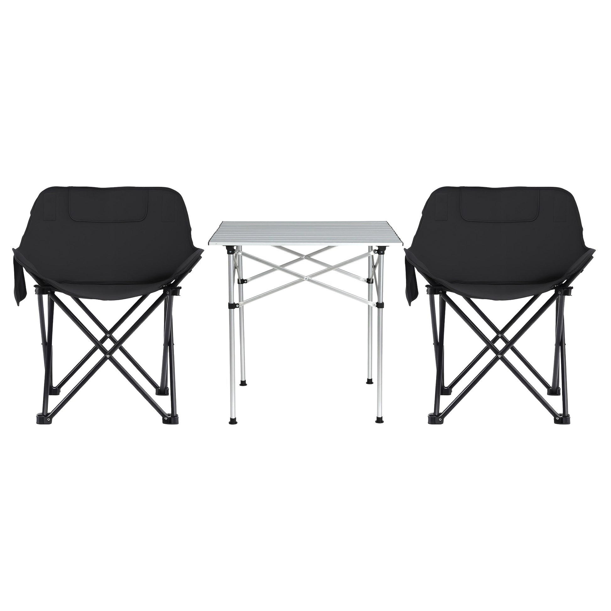 Weisshorn 3pc Camping Table Chair Set Outdoor Folding Aluminium Portable Picnic