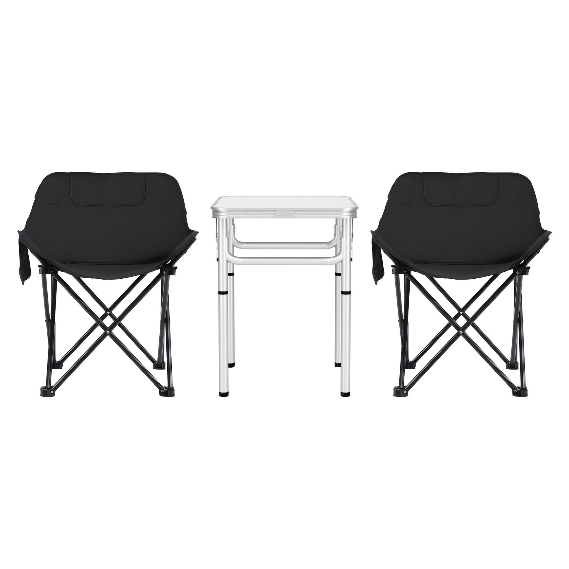 Weisshorn 3pc Camping Table Chair Set Outdoor Folding Aluminium Portable Picnic