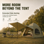 Weisshorn 4 Person Inflatable Camping Tent TC Canvas Sun Shade Rain-Ready
