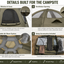 Weisshorn 4 Person Inflatable Camping Tent TC Canvas Sun Shade Rain-Ready