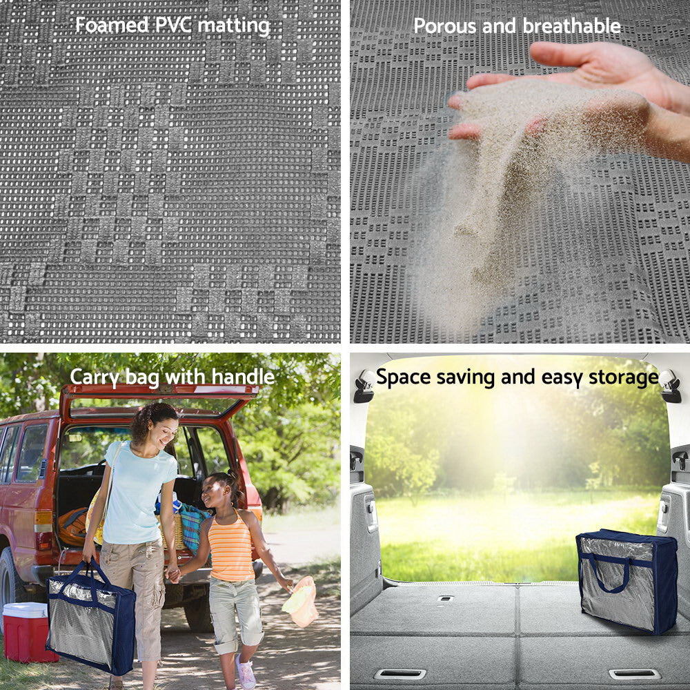 Weisshorn 5x2.5M Annex Matting 600GSM Floor Mats Hollow Design Mesh Caravan