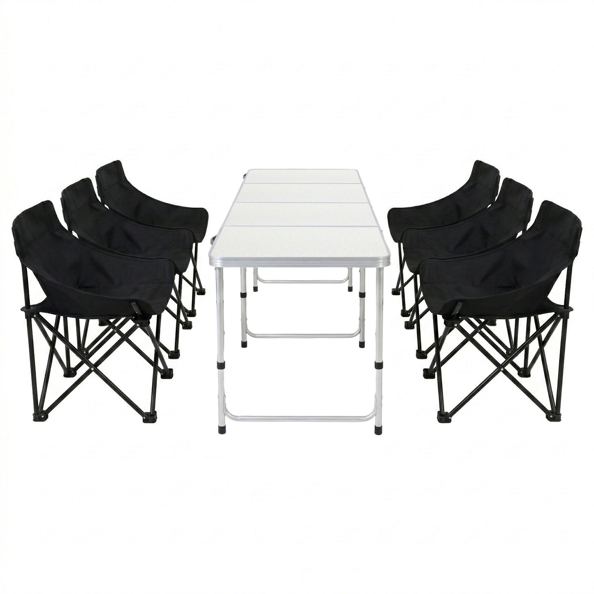Weisshorn 7pc Camping Table Chair Set Outdoor Folding Aluminium Portable Picnic