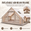 Weisshorn A-Frame Inflatable Air Tent with Mesh Windows, Family Glamping