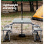 Weisshorn Camping Table with Chairs Folding Outdoor Picnic Beach BBQ 85CM