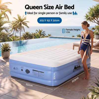 Weisshorn Queen Air Mattress with Rechargeable Cordless Pump 50cm