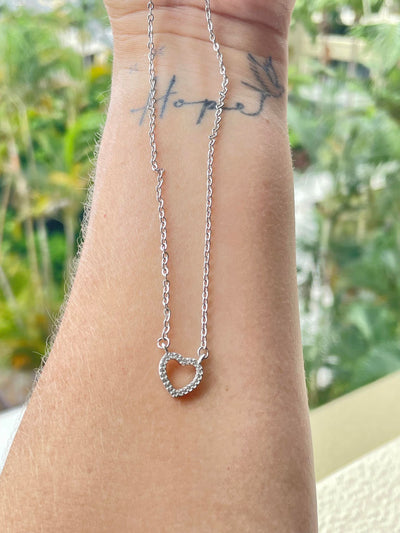 Where my heart is silver necklace – Tarnish Proof Jewellery