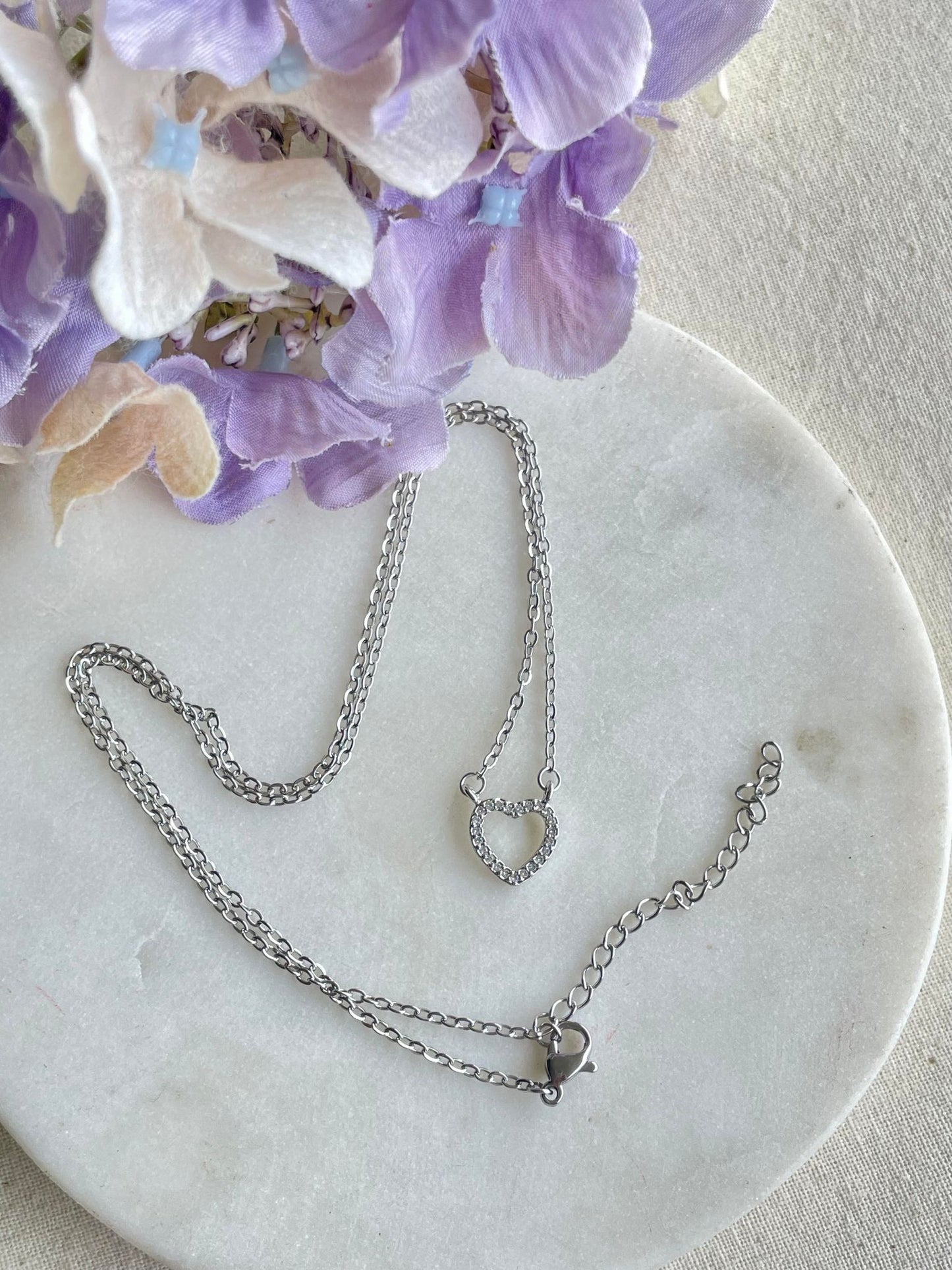 Where my heart is silver necklace – Tarnish Proof Jewellery