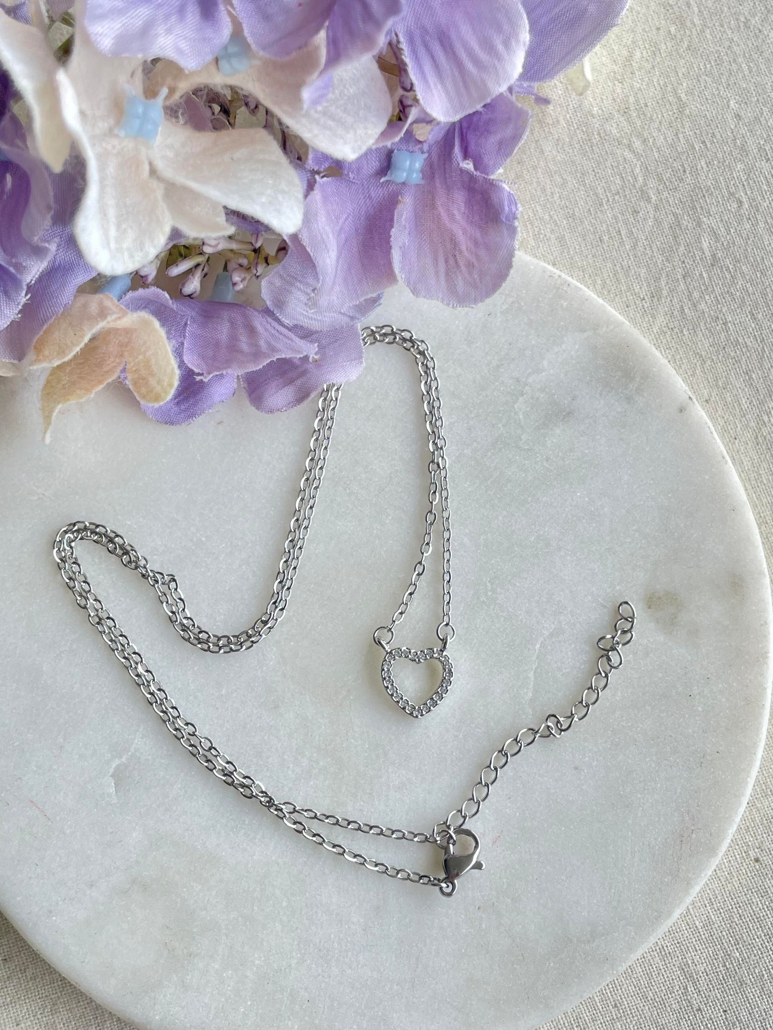 Where my heart is silver necklace – Tarnish Proof Jewellery