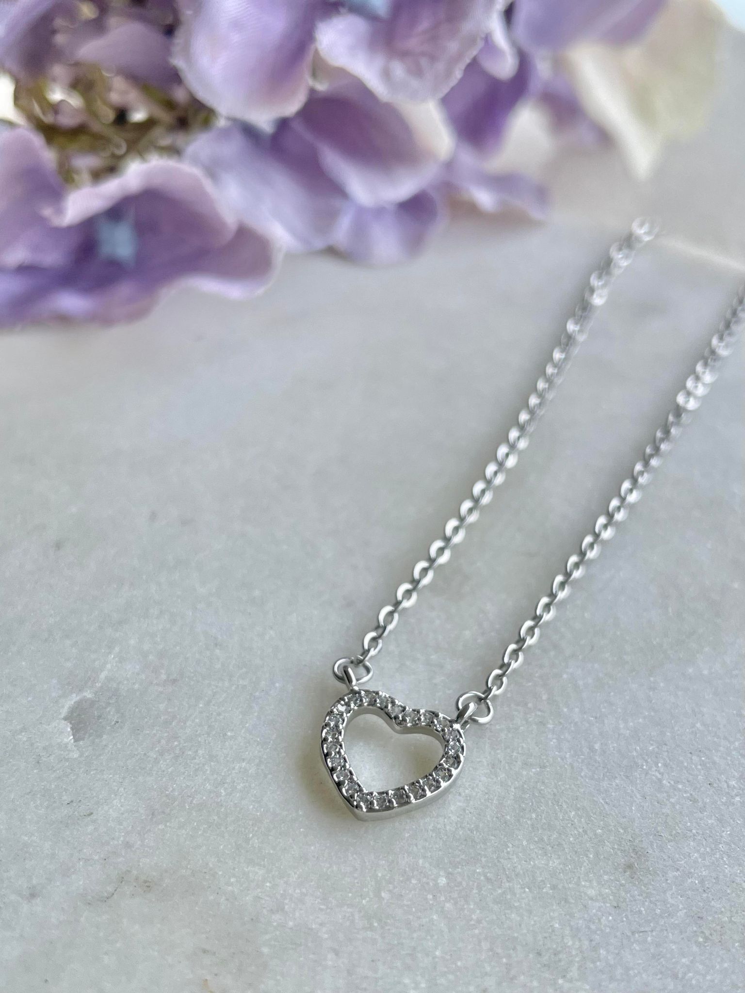 Where my heart is silver necklace – Tarnish Proof Jewellery