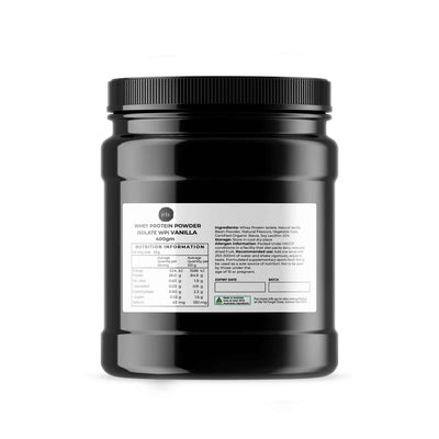 Whey Protein Isolate Powder - Vanilla Shake WPI Supplement Jar