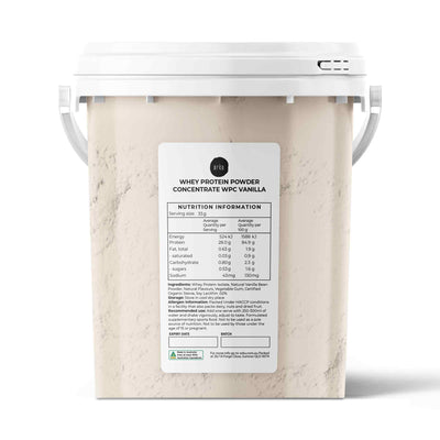 Whey Protein Powder Concentrate - Vanilla Shake WPC Supplement Bucket
