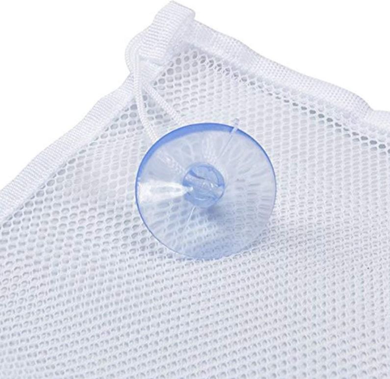 White Baby Kids Bath Toys Holder Organiser Hanging Large Bag