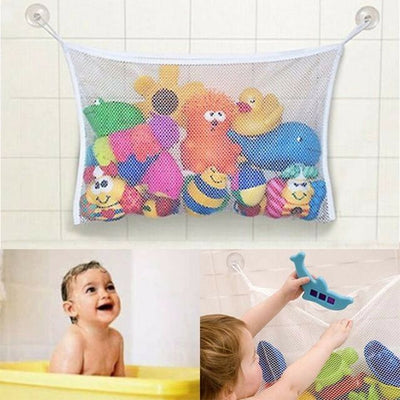 White Baby Kids Bath Toys Holder Organiser Kitchen Storage Hanging Larger Bag