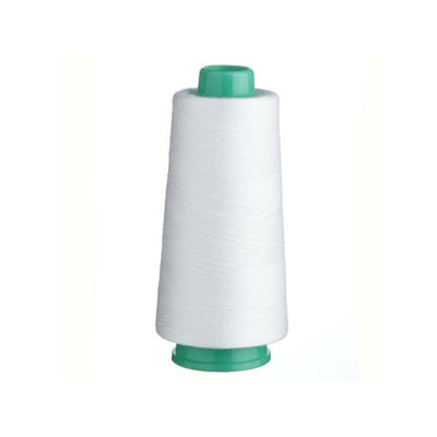 White Overlocking Thread 2000m Polyester Birch Overlocker Cone Spool Sewing